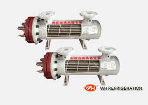 ISO Certification Titanium Spiral Heat Exchanger Bare Tube Evaporators for 160 Kw Water Chiller