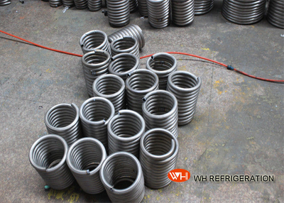 Coiling For Heat Exchange / Air Conditioner Evaporator Coil Location Coiled Stainless Steel Tube