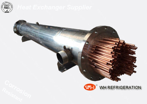 Titanium Twisted Tube Heat Exchanger , Marine Refrigeration Condensing Unit